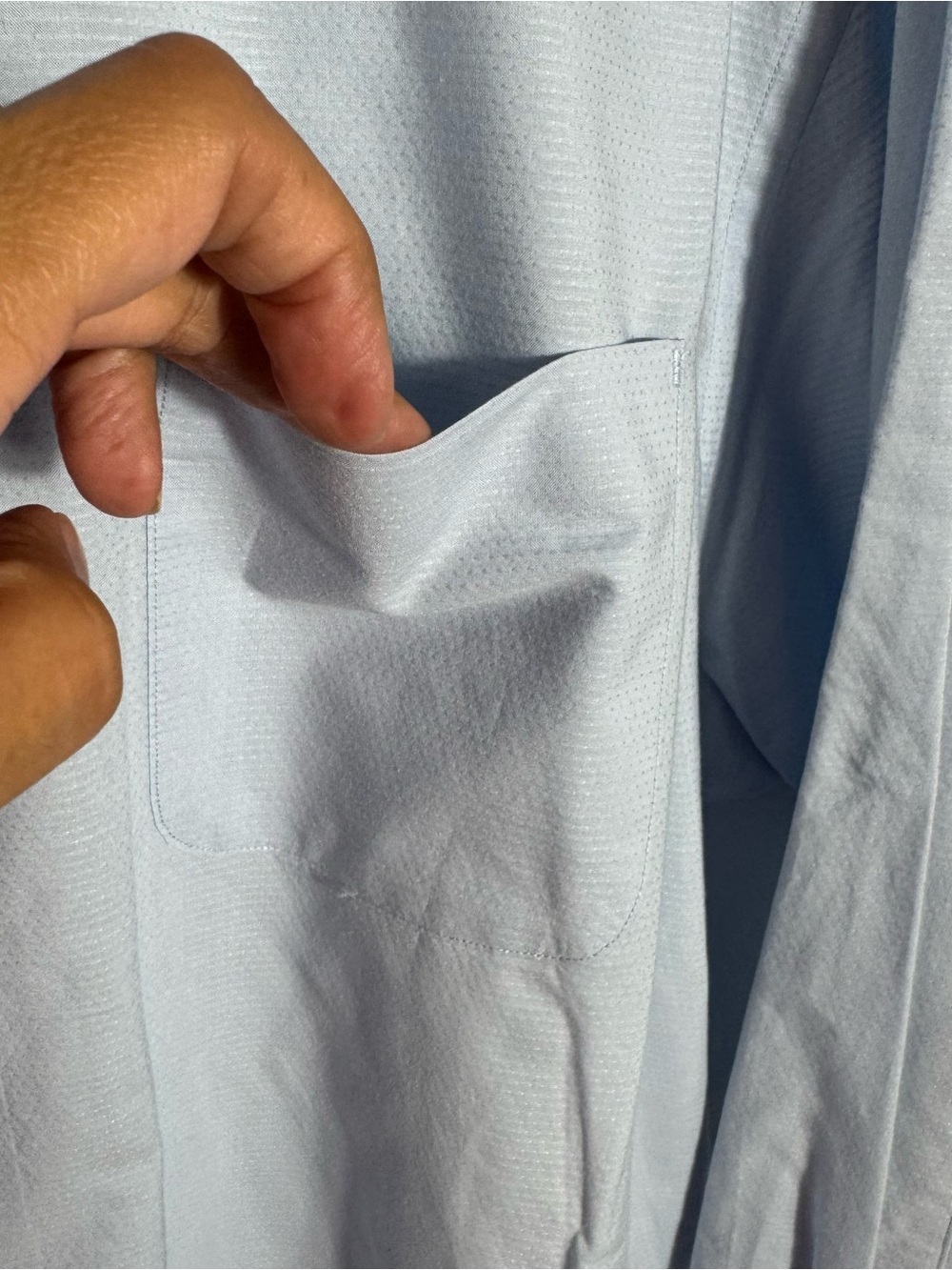 Tommy Bahama Blue Textured Button Down Shirt LG Cotton Casual - Picture 6 of 9